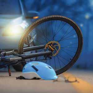 A bicycle on the ground, highlighting the bicycle accidents - Pigott Law Group