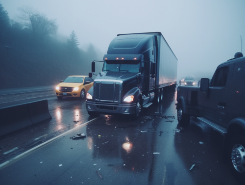 West Seneca, NY - Crash on I-90 W Involving Tractor Trailers